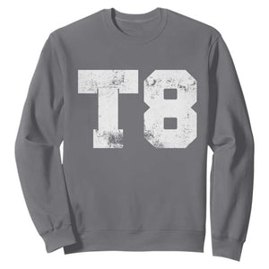 T8 Jersey Sweatshirt Concert Inspired Outfit Varsity Sports TS10 Charcoal Print Your Wear