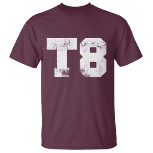 T8 Jersey T Shirt Concert Inspired Outfit Varsity Sports TS10 Maroon Print Your Wear