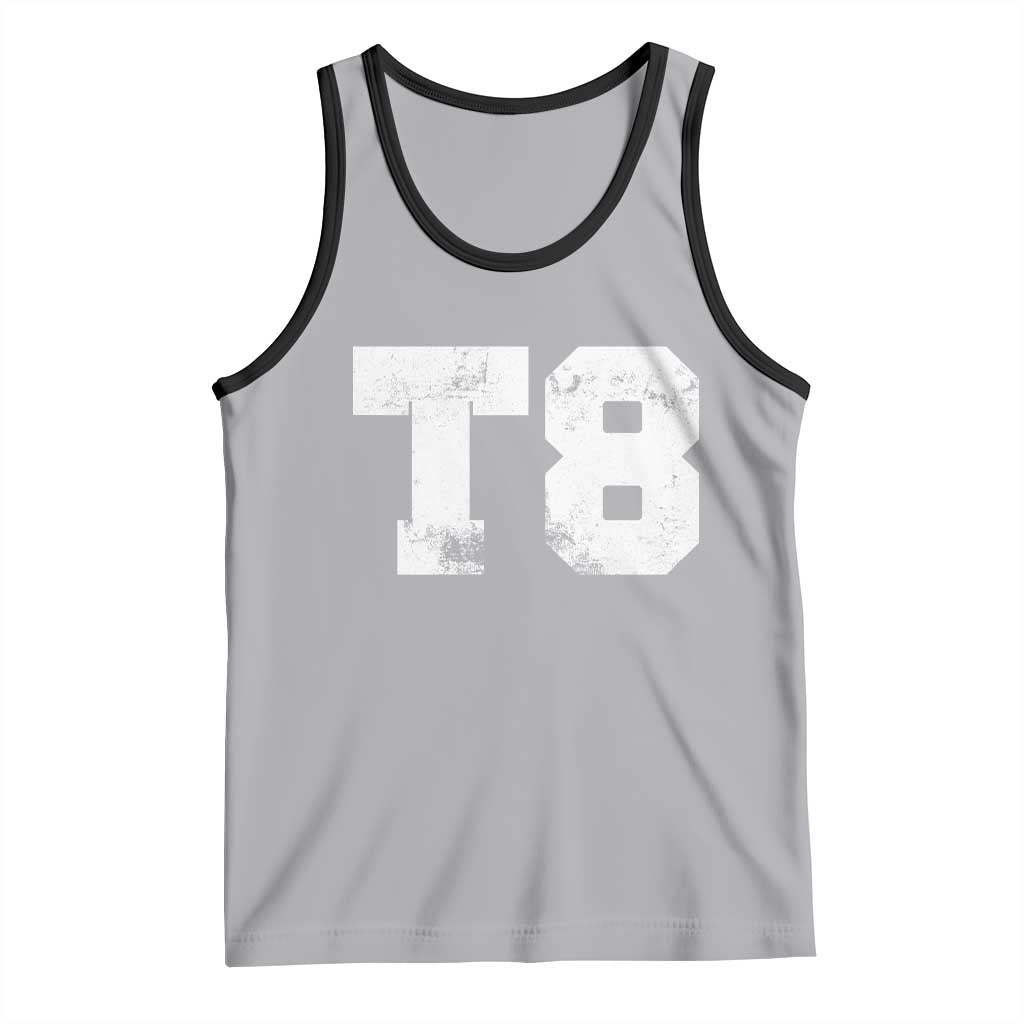T8 Jersey Tank Top Concert Inspired Outfit Varsity Sports TS10 Athletic Heather Black Print Your Wear
