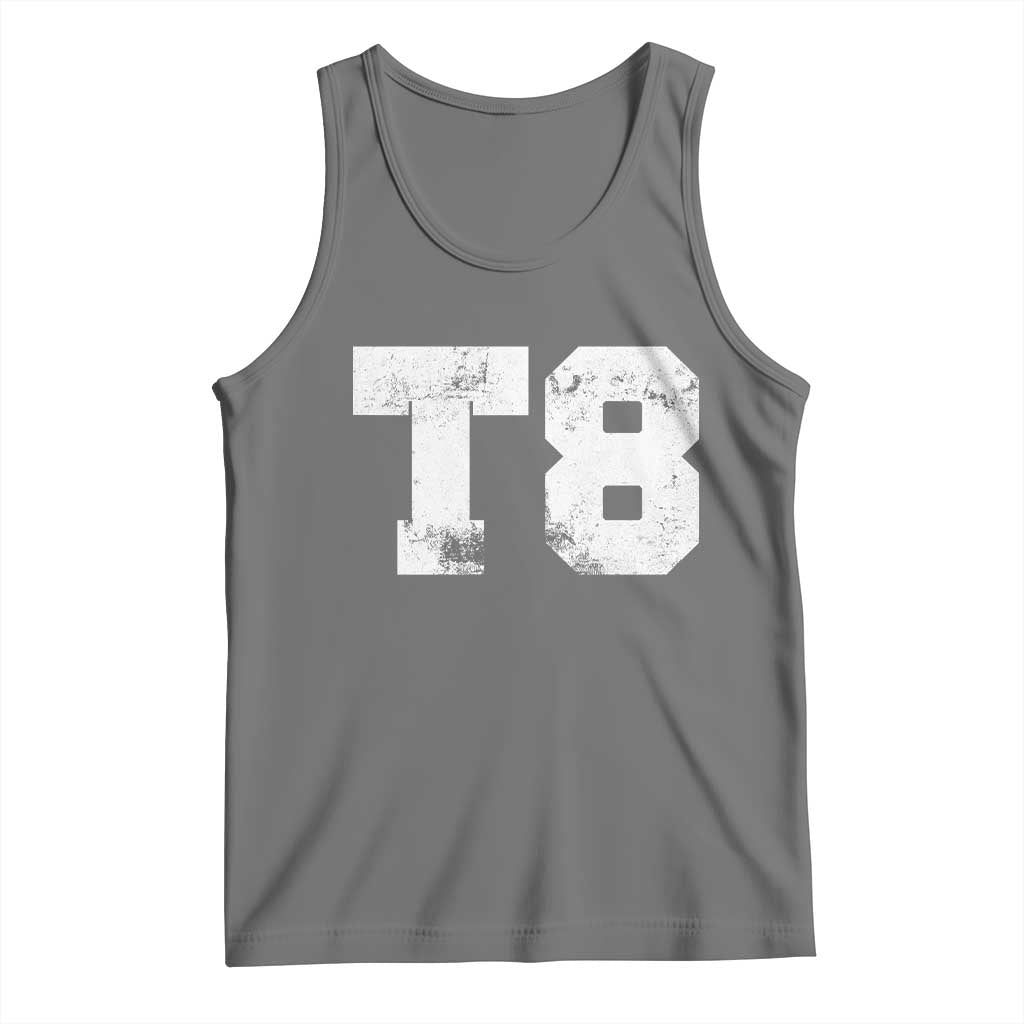 T8 Jersey Tank Top Concert Inspired Outfit Varsity Sports TS10 Black Heather Print Your Wear