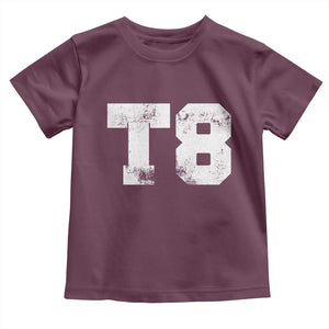 T8 Jersey Toddler T Shirt Concert Inspired Outfit Varsity Sports TS10 Maroon Print Your Wear