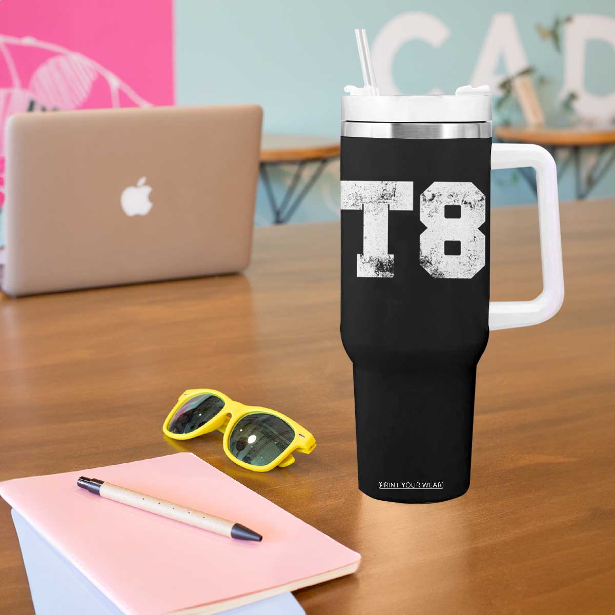 T8 Jersey Tumbler With Handle Concert Inspired Outfit Varsity Sports TS10 Print Your Wear