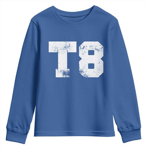 T8 Jersey Youth Sweatshirt Concert Inspired Outfit Varsity Sports TS10 Royal Blue Print Your Wear
