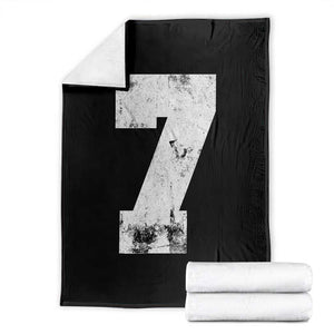 Number 7 Throw Blanket Matching 67 Meme 7th Birthday 7 Years TS10 Black Print Your Wear