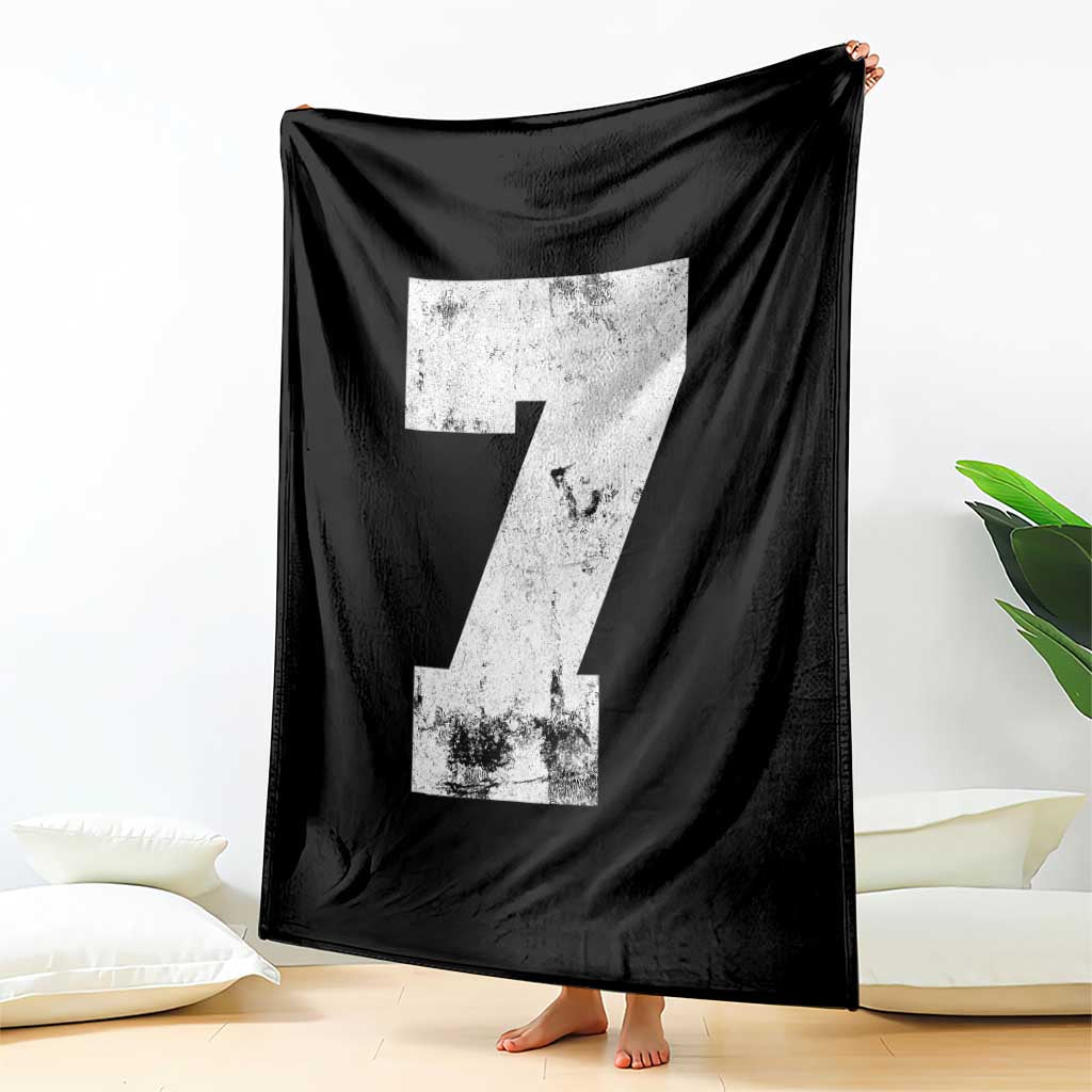 Number 7 Throw Blanket Matching 67 Meme 7th Birthday 7 Years TS10 Print Your Wear