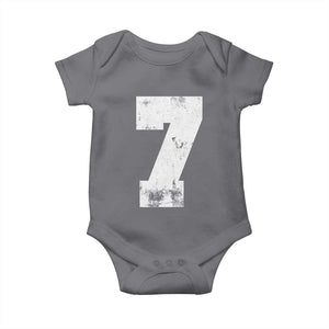 Number 7 Baby Onesie Matching 67 Meme 7th Birthday 7 Years TS10 Charcoal Print Your Wear