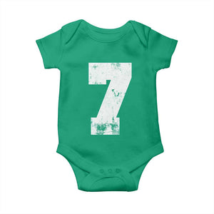 Number 7 Baby Onesie Matching 67 Meme 7th Birthday 7 Years TS10 Irish Green Print Your Wear