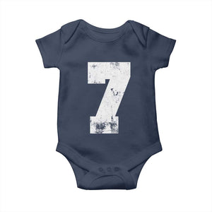 Number 7 Baby Onesie Matching 67 Meme 7th Birthday 7 Years TS10 Navy Print Your Wear