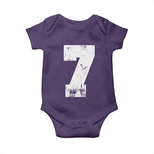 Number 7 Baby Onesie Matching 67 Meme 7th Birthday 7 Years TS10 Purple Print Your Wear