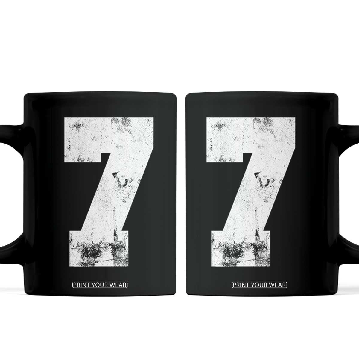 Number 7 Coffee Mug Matching 67 Meme 7th Birthday 7 Years TS10 Black Print Your Wear