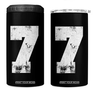 Number 7 4 in 1 Can Cooler Tumbler Matching 67 Meme 7th Birthday 7 Years TS10 One Size: 16 oz Black Print Your Wear