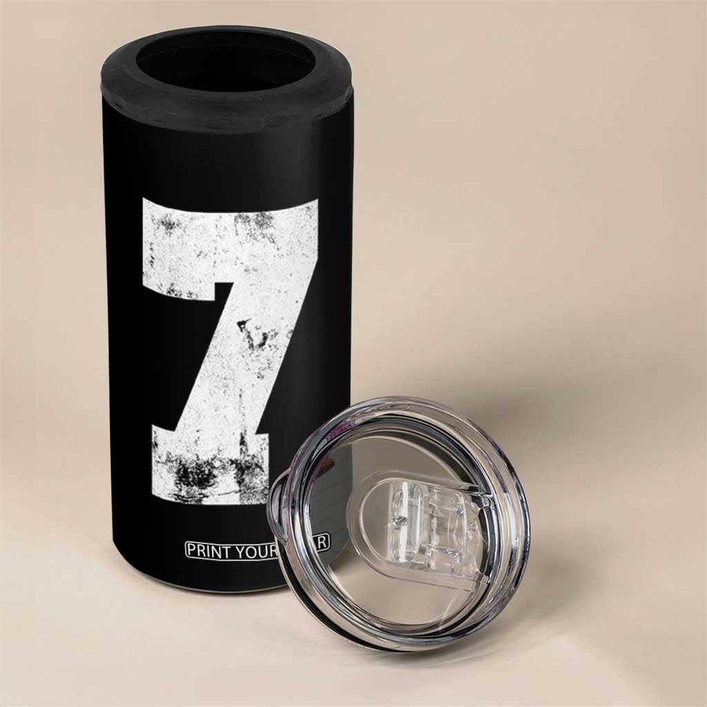 Number 7 4 in 1 Can Cooler Tumbler Matching 67 Meme 7th Birthday 7 Years TS10 Print Your Wear