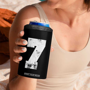 Number 7 4 in 1 Can Cooler Tumbler Matching 67 Meme 7th Birthday 7 Years TS10 Print Your Wear