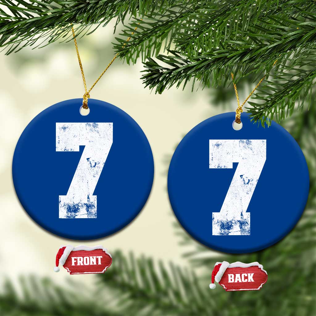 Number 7 Ceramic Ornament Matching 67 Meme 7th Birthday 7 Years TS10 1pc Blue Print Your Wear