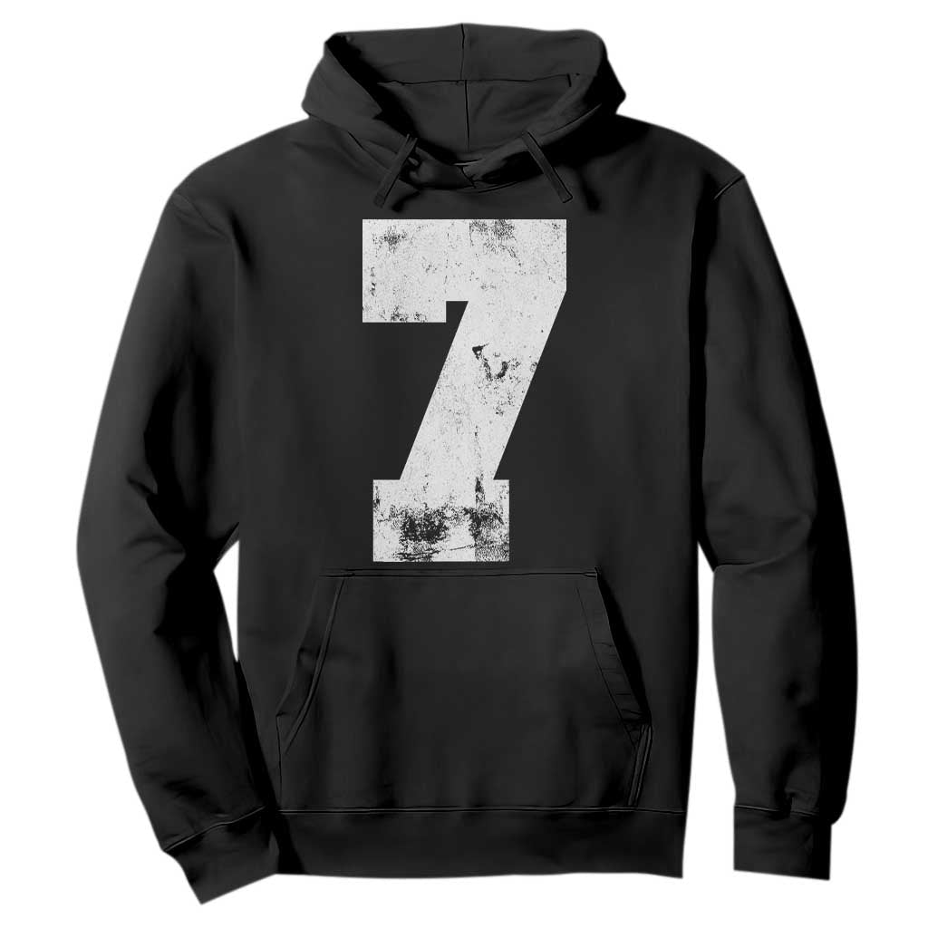 Number 7 Hoodie Matching 67 Meme 7th Birthday 7 Years TS10 Black Print Your Wear