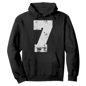 Number 7 Hoodie Matching 67 Meme 7th Birthday 7 Years TS10 Black Print Your Wear