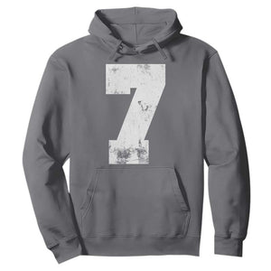 Number 7 Hoodie Matching 67 Meme 7th Birthday 7 Years TS10 Charcoal Print Your Wear