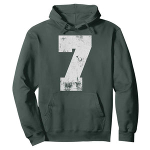 Number 7 Hoodie Matching 67 Meme 7th Birthday 7 Years TS10 Dark Forest Green Print Your Wear