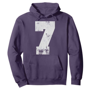 Number 7 Hoodie Matching 67 Meme 7th Birthday 7 Years TS10 Purple Print Your Wear