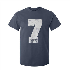 Number 7 T Shirt For Kid Matching 67 Meme 7th Birthday 7 Years TS10 Navy Print Your Wear