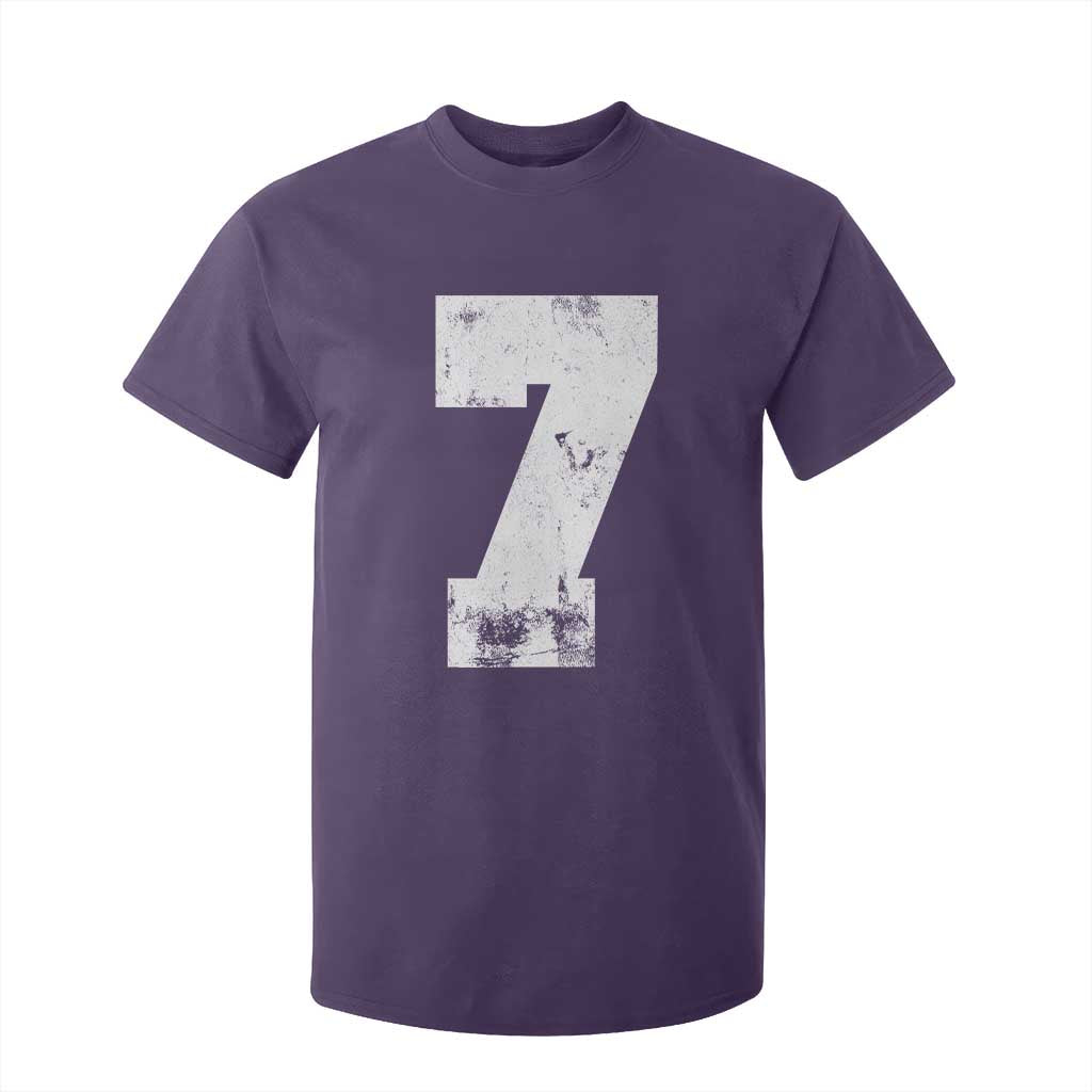 Number 7 T Shirt For Kid Matching 67 Meme 7th Birthday 7 Years TS10 Purple Print Your Wear