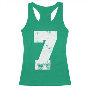 Number 7 Racerback Tank Top Matching 67 Meme 7th Birthday 7 Years TS10 Irish Green Print Your Wear