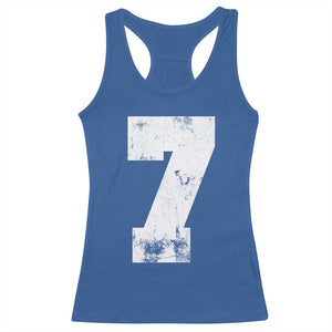 Number 7 Racerback Tank Top Matching 67 Meme 7th Birthday 7 Years TS10 Royal Blue Print Your Wear
