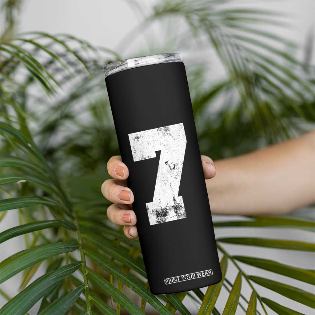 Number 7 Skinny Tumbler Matching 67 Meme 7th Birthday 7 Years TS10 Print Your Wear