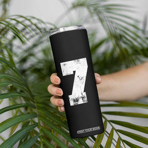 Number 7 Skinny Tumbler Matching 67 Meme 7th Birthday 7 Years TS10 Print Your Wear
