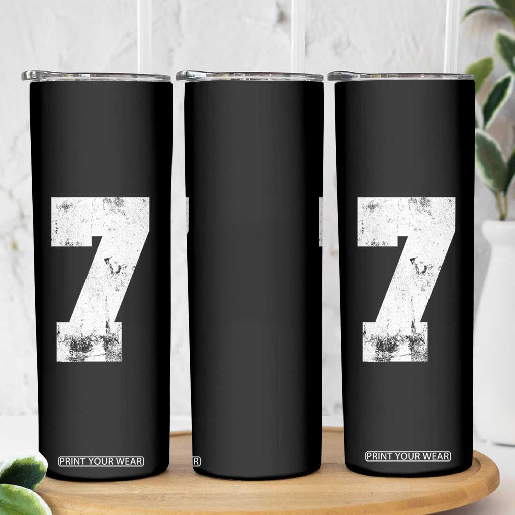 Number 7 Skinny Tumbler Matching 67 Meme 7th Birthday 7 Years TS10 Print Your Wear