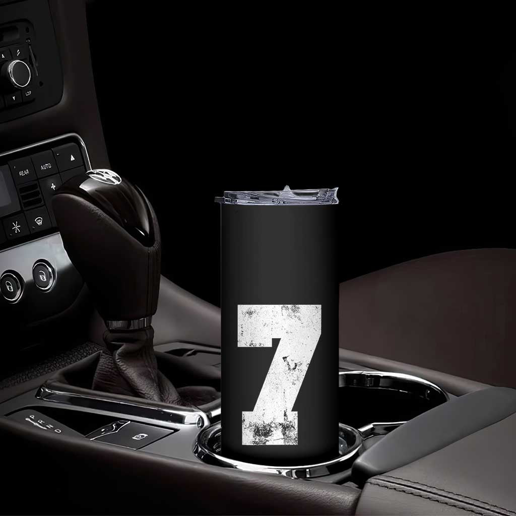 Number 7 Skinny Tumbler Matching 67 Meme 7th Birthday 7 Years TS10 Print Your Wear