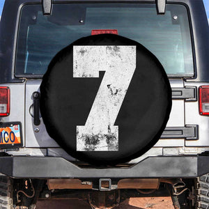 Number 7 Spare Tire Cover Matching 67 Meme 7th Birthday 7 Years TS10 No hole Black Print Your Wear