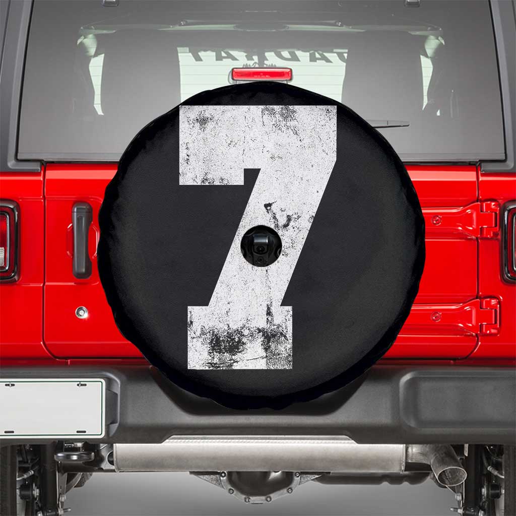 Number 7 Spare Tire Cover Matching 67 Meme 7th Birthday 7 Years TS10 Black Print Your Wear