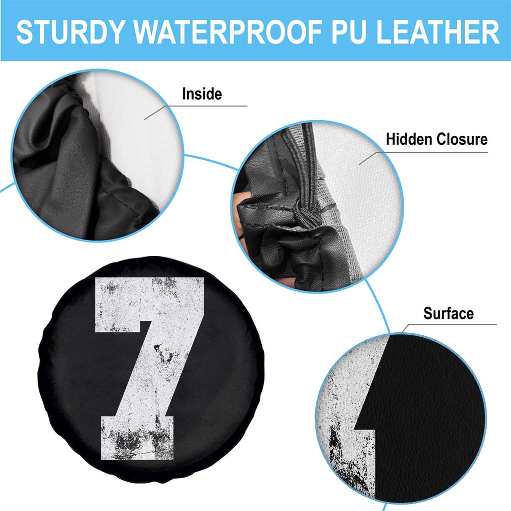 Number 7 Spare Tire Cover Matching 67 Meme 7th Birthday 7 Years TS10 Print Your Wear