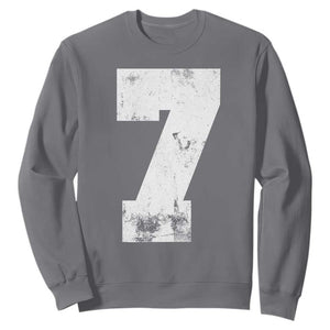 Number 7 Sweatshirt Matching 67 Meme 7th Birthday 7 Years TS10 Charcoal Print Your Wear