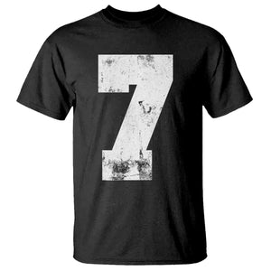 Number 7 T Shirt Matching 67 Meme 7th Birthday 7 Years TS10 Black Print Your Wear