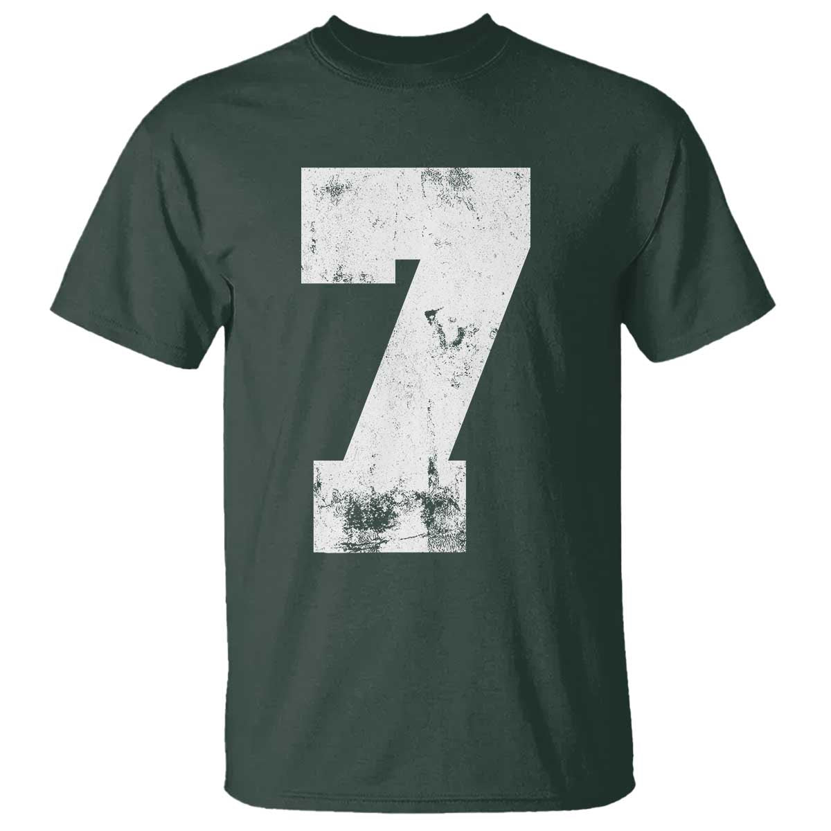 Number 7 T Shirt Matching 67 Meme 7th Birthday 7 Years TS10 Dark Forest Green Print Your Wear