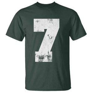 Number 7 T Shirt Matching 67 Meme 7th Birthday 7 Years TS10 Dark Forest Green Print Your Wear