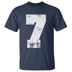 Number 7 T Shirt Matching 67 Meme 7th Birthday 7 Years TS10 Navy Print Your Wear