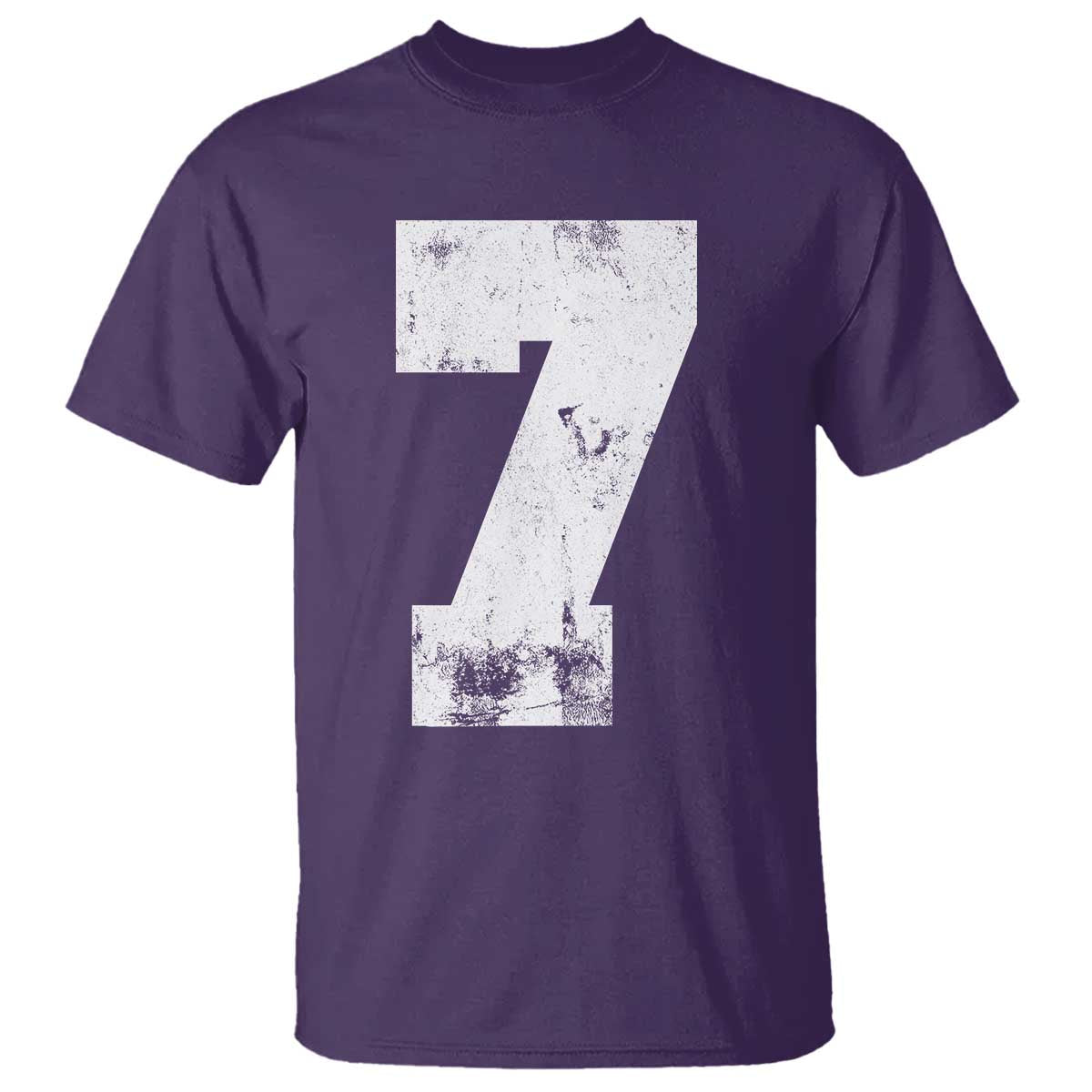 Number 7 T Shirt Matching 67 Meme 7th Birthday 7 Years TS10 Purple Print Your Wear