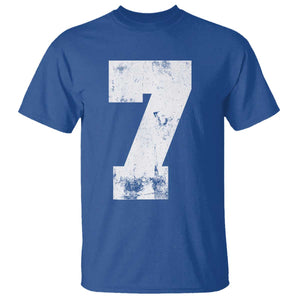 Number 7 T Shirt Matching 67 Meme 7th Birthday 7 Years TS10 Royal Blue Print Your Wear