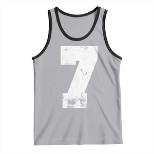 Number 7 Tank Top Matching 67 Meme 7th Birthday 7 Years TS10 Athletic Heather Black Print Your Wear