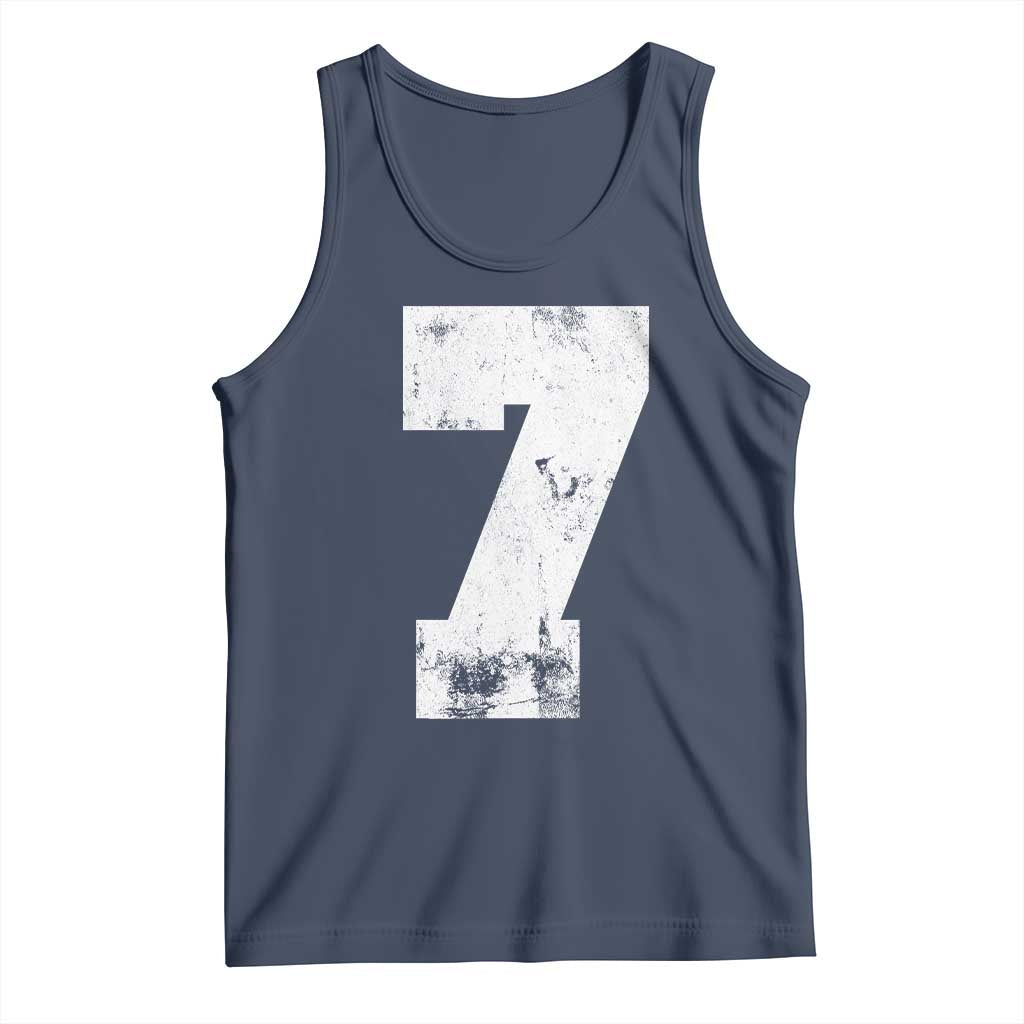Number 7 Tank Top Matching 67 Meme 7th Birthday 7 Years TS10 Navy Print Your Wear