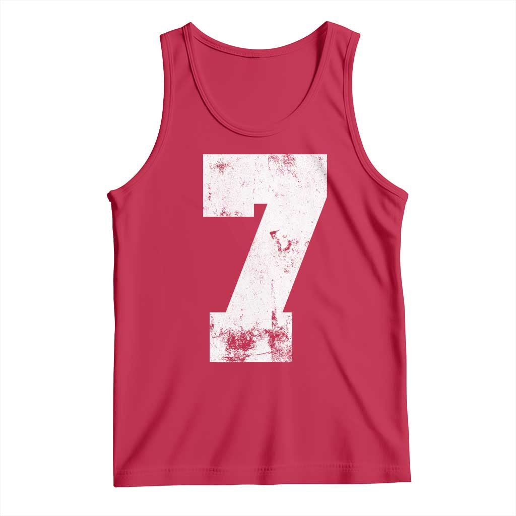 Number 7 Tank Top Matching 67 Meme 7th Birthday 7 Years TS10 Red Print Your Wear