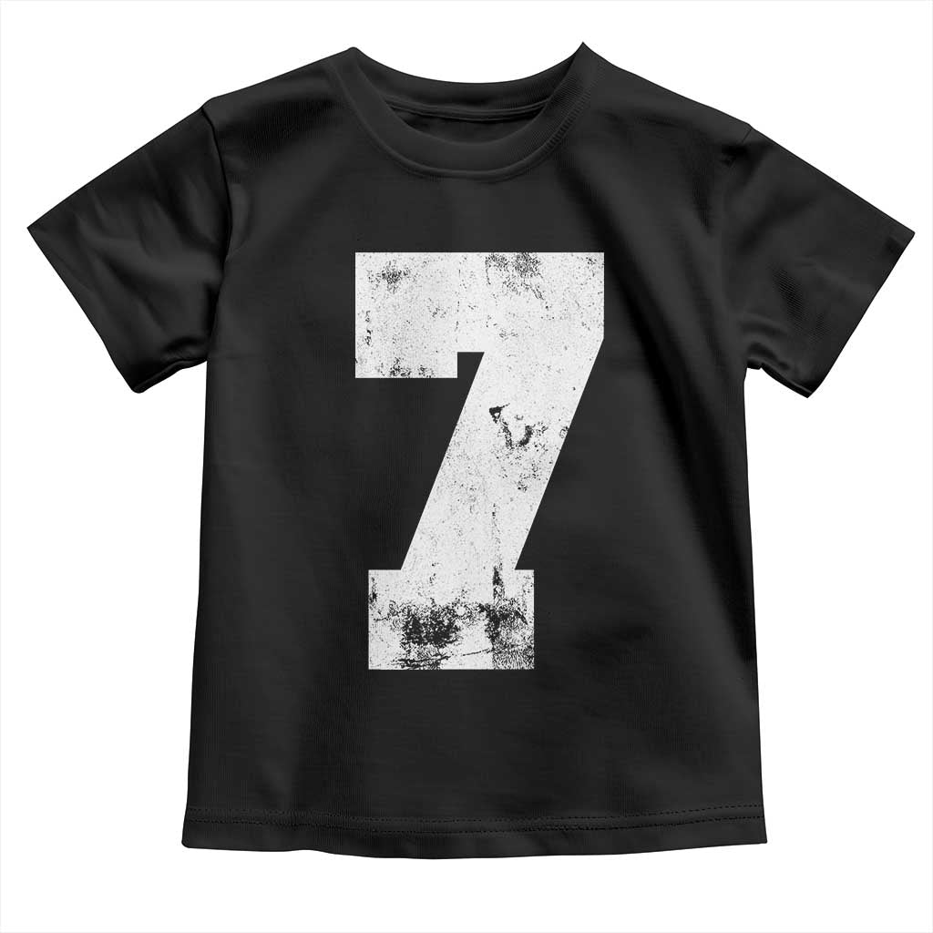 Number 7 Toddler T Shirt Matching 67 Meme 7th Birthday 7 Years TS10 Black Print Your Wear
