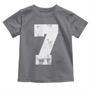 Number 7 Toddler T Shirt Matching 67 Meme 7th Birthday 7 Years TS10 Charcoal Print Your Wear