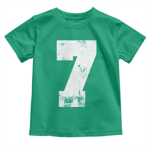 Number 7 Toddler T Shirt Matching 67 Meme 7th Birthday 7 Years TS10 Irish Green Print Your Wear