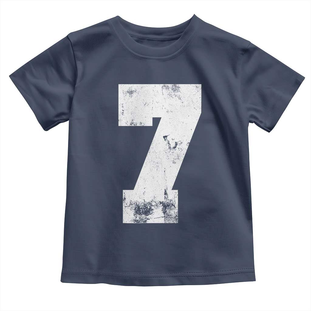 Number 7 Toddler T Shirt Matching 67 Meme 7th Birthday 7 Years TS10 Navy Print Your Wear