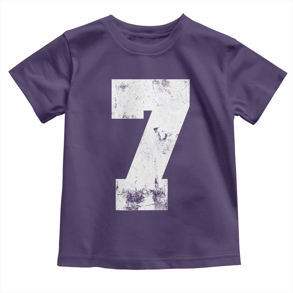 Number 7 Toddler T Shirt Matching 67 Meme 7th Birthday 7 Years TS10 Purple Print Your Wear