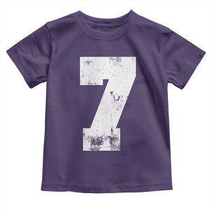 Number 7 Toddler T Shirt Matching 67 Meme 7th Birthday 7 Years TS10 Purple Print Your Wear
